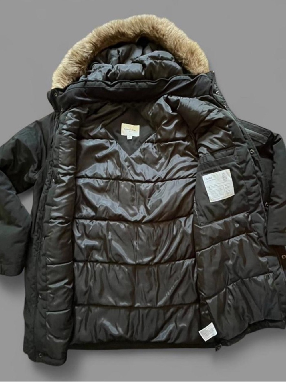 Goodfellow & Co Men’s Selby Arctic Black Parka with Faux Fur Hood Medium - Picture 2 of 6